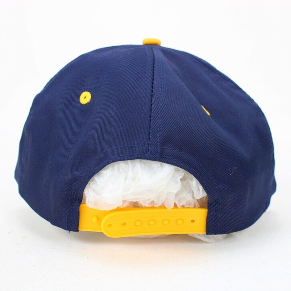 Vintage Indiana Pacers Snapback Hat Logo Athletic Basketball Blue Yellow NWOT - Picture 2 of 9